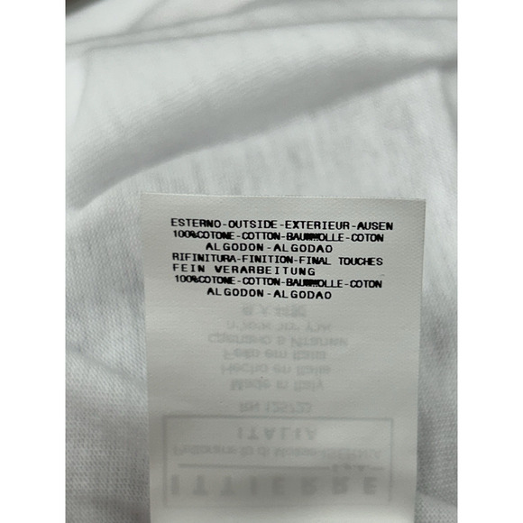 NWT FIORUCCI White Naomi Campbell Printed Graphic T-Shirt Cap Sleeve Size XS - Picture 9 of 10